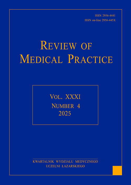 Niebieska okładka tomu 31 numer 4 z 2025 z żółtymi literami